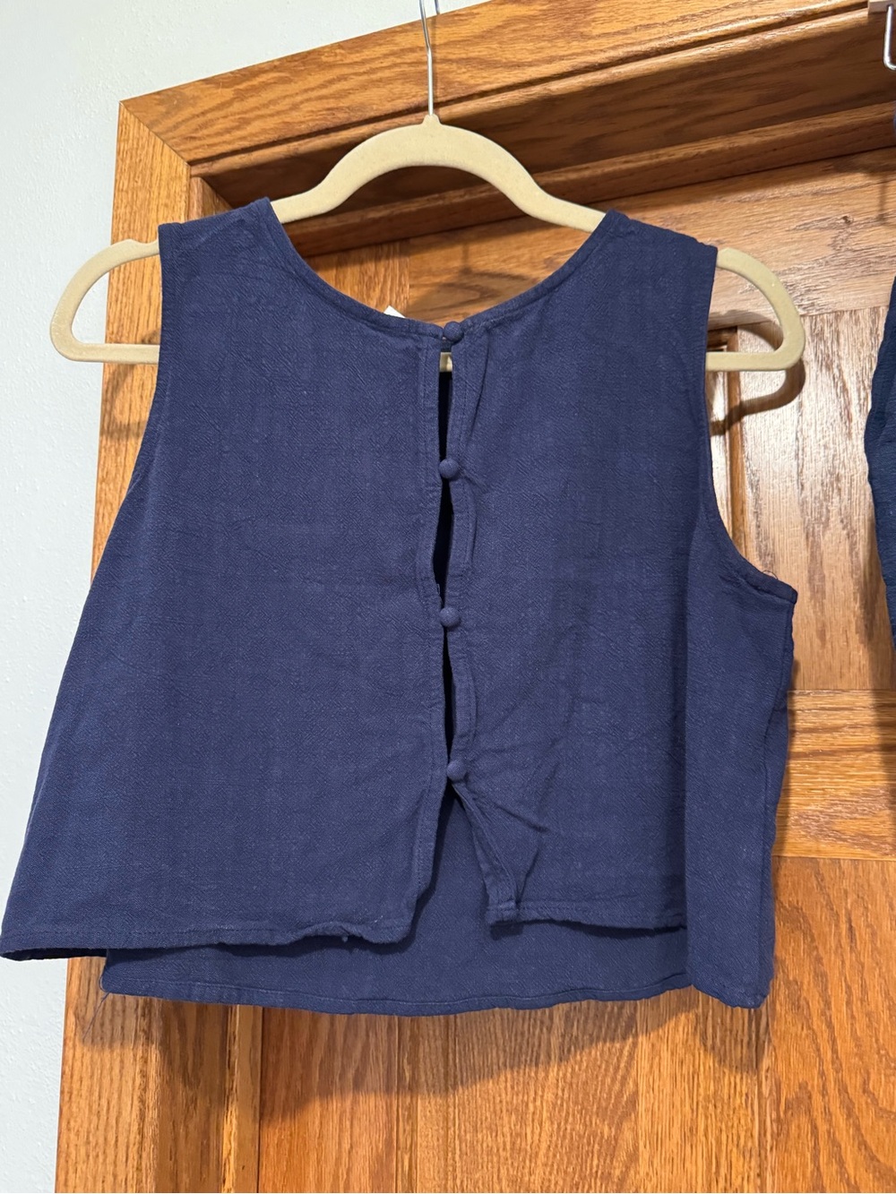 Navy Set | 2 piece crop top and high waisted shorts - Picture 5 of 12